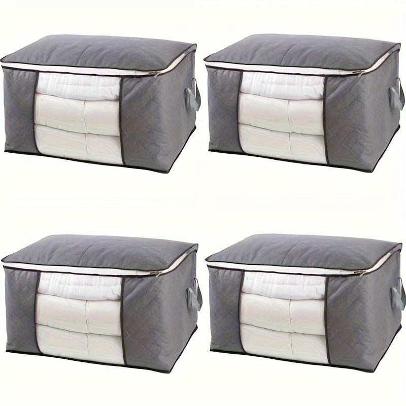 Large Capacity Folding Clothes Storage Bag with Window & Handles