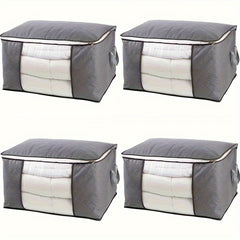 Large Capacity Folding Clothes Storage Bag with Window & Handles