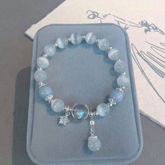 Opal Crystal Butterfly Bracelet Grey Moonlight Fairy Student Gift