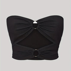 Pleated Bandeau Tube Top for Summer