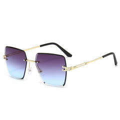 Ombre Lens Sunglasses Square Frame Glasses