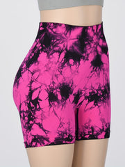 Tie Dye Seamless Yoga Shorts High Waist Butt Lifting