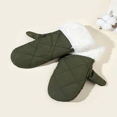 Adult Ski Gloves Autumn Winter Warm Mittens Plush Sports Gloves