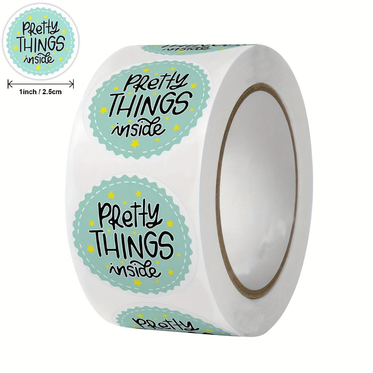 500pcs Round Thank You Stickers Wedding Decoration Pretty Thing Inside