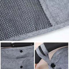 Stroller Storage Bag Adjustable Straps Universal Organizer Linen Mesh Bag