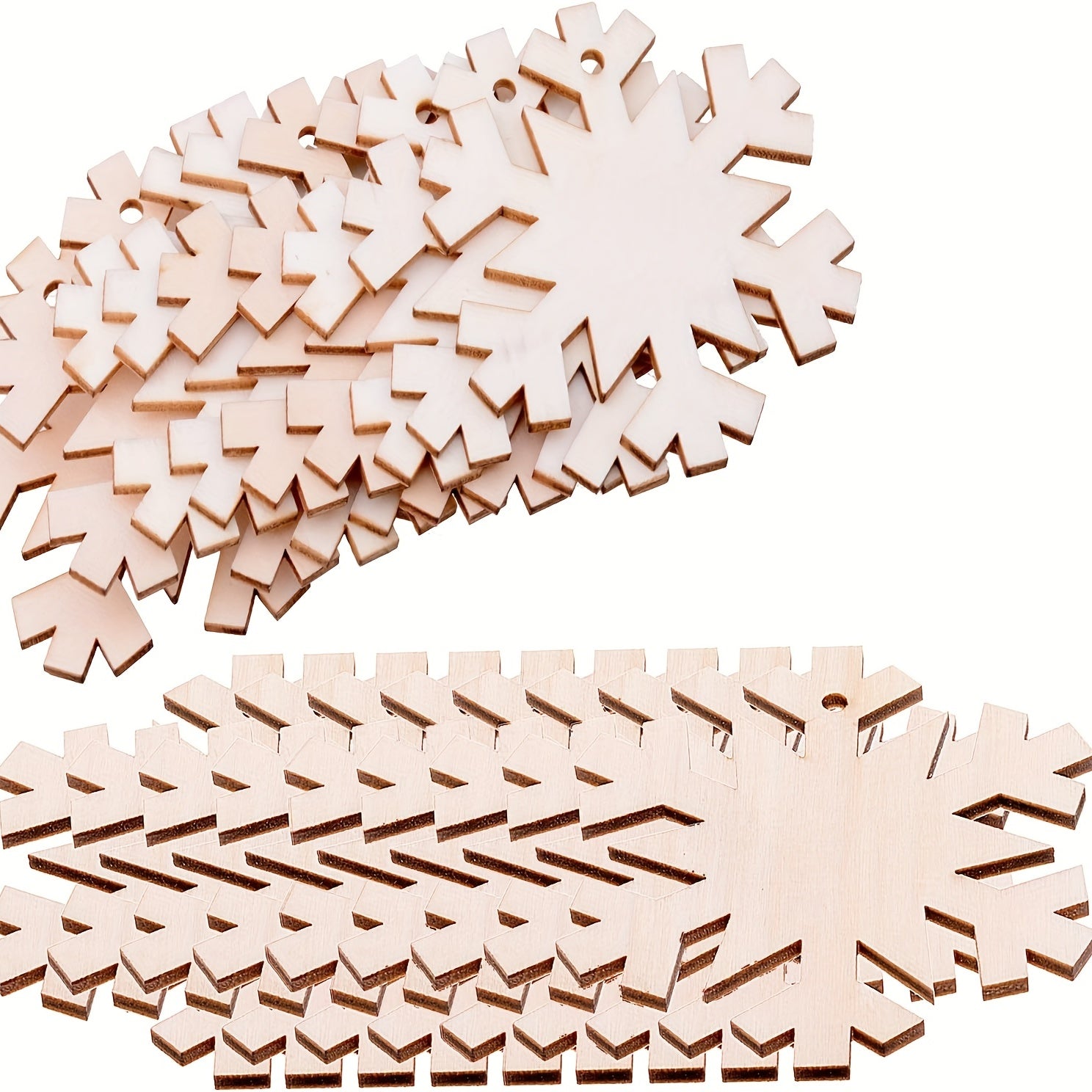 10pcs Wooden Christmas Tree Hanging Decoration DIY Crafts 3inch