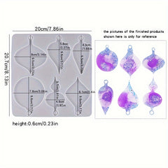 12Pcs Christmas Resin Ornament Molds Set - Xmas Pendant Silicone Mold