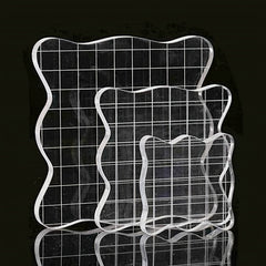 3pcs Acrylic Clear Stamp Blocks Set - DIY Scrapbooking Tools