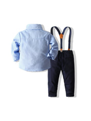 Boys Gentleman Outfits Long Sleeve Shirt&Pants Set