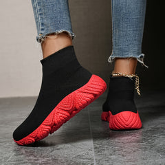 High Top Mesh Running Shoes Slip On Outdoor Sneakers