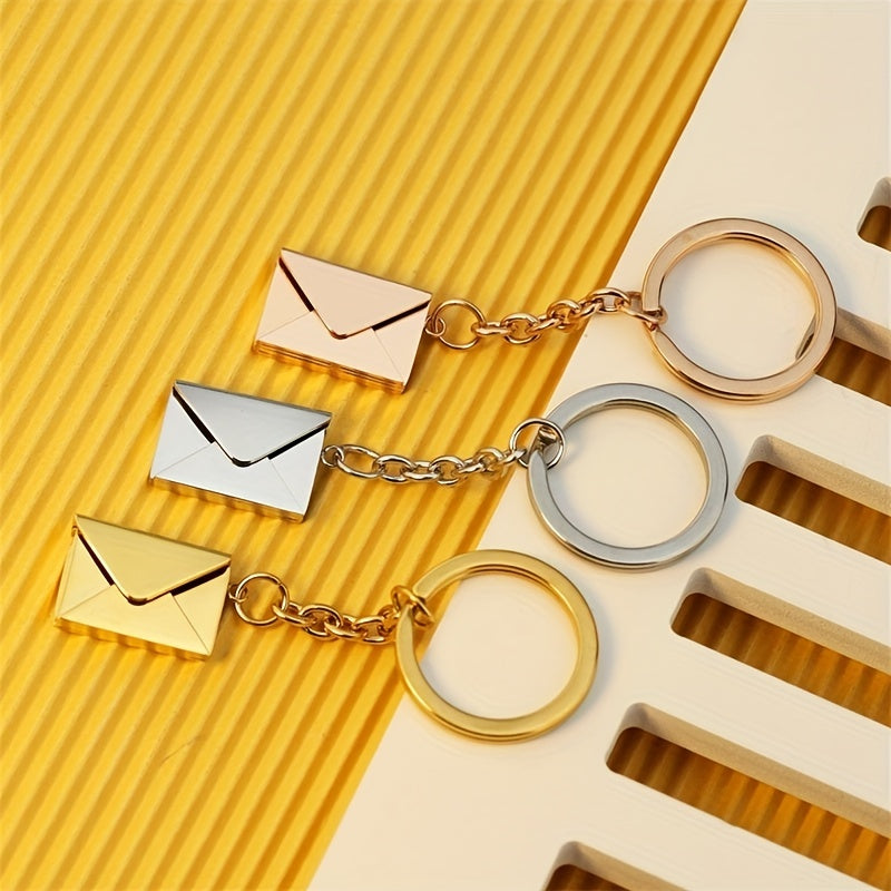 Custom Text Envelope Wallet Key Chain for Men