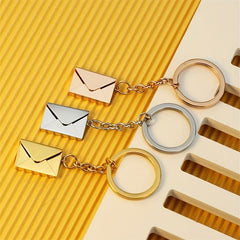 Custom Text Envelope Wallet Key Chain for Men