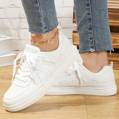 Flat Lace Up Skate Shoes Wear Resistance Sneakers