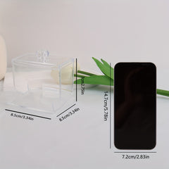Acrylic Cotton Swabs and Ball Holder with Lid