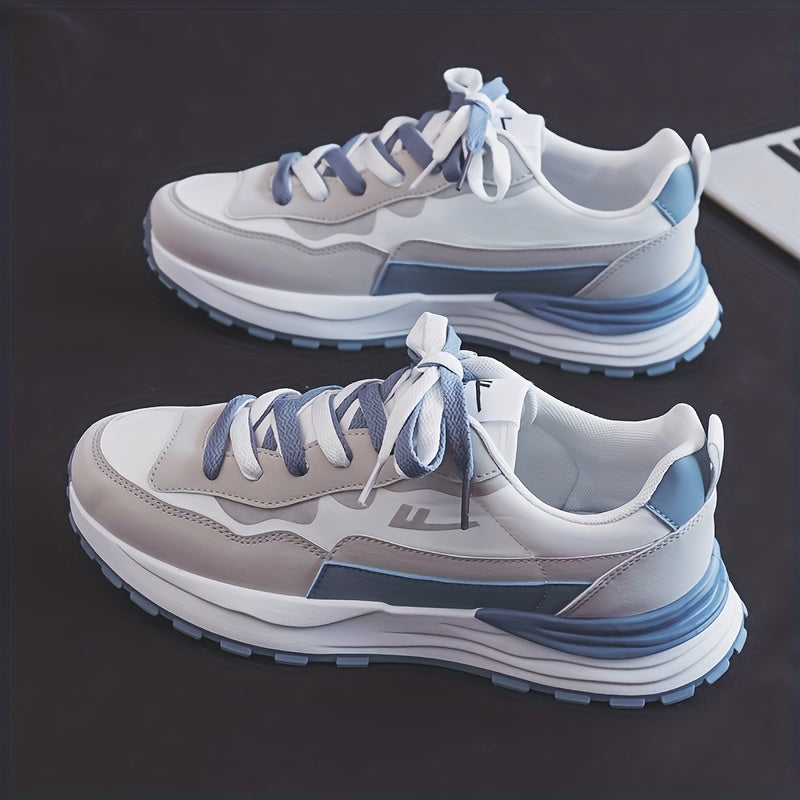 Men's Athletic Lace-Up Sneakers: Wear-Resistant & Breathable