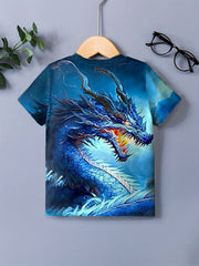 Dragon 3D Print T Shirt For Boys Lightweight Comfy & Stylish Summer Clothing