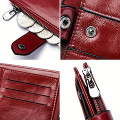 Large Capacity Leather Wallet for Women and Couples