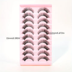 Natural Look False Eyelashes Fox Eyes Makeup Short Eyelashes