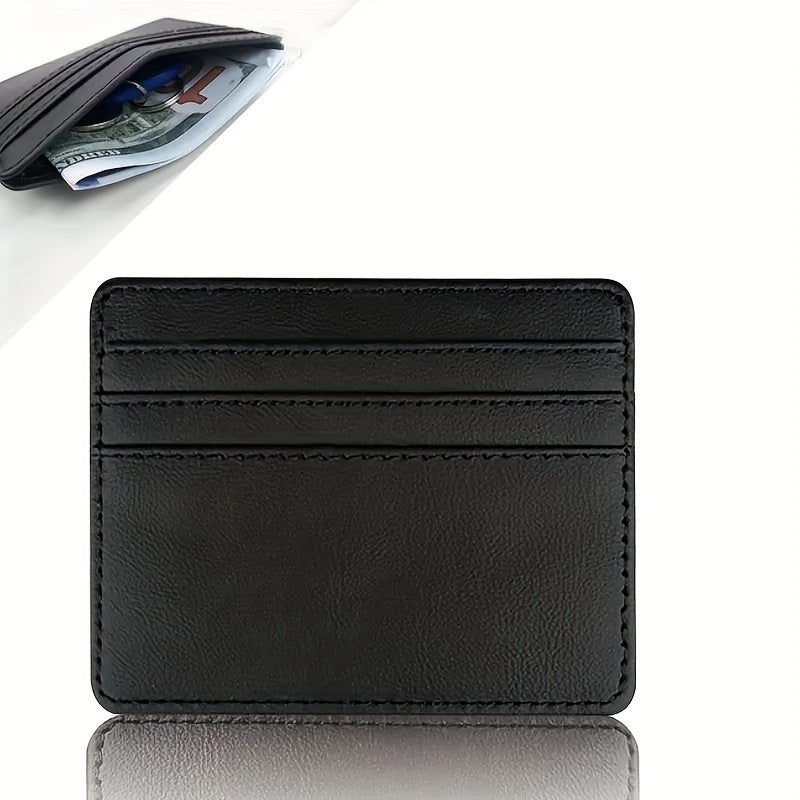 Transparent PU Leather Business Card Holder Wallet ID Credit Card Holder