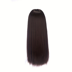 66 cm Long Middle Part Straight Hair Wig Synthetic Fiber Straight Wig for Women