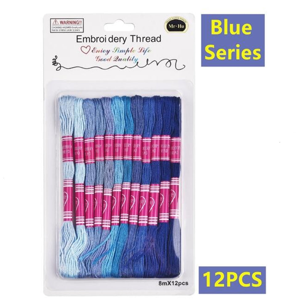 8pcs Rainbow Cross Stitch Threads Embroidery Floss Kit DIY Sewing Thread