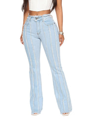 Casual Jeans Women's Flared Denim Pants