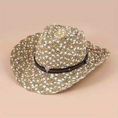 Braided Cow Head Strap Sun Hat Cowboy Style Sun Hat
