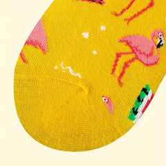 Flamingo Print Mid Tube Socks Women's Stockings