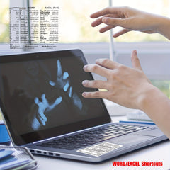 Transparent PVC Excel Shortcut Key Sticker with Adhesive
