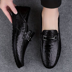 Men's No Tie Lace Slip-On Loafers Smart Casual Shoes
