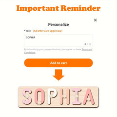 Personalized Wooden Name Puzzle with Handle for Boys