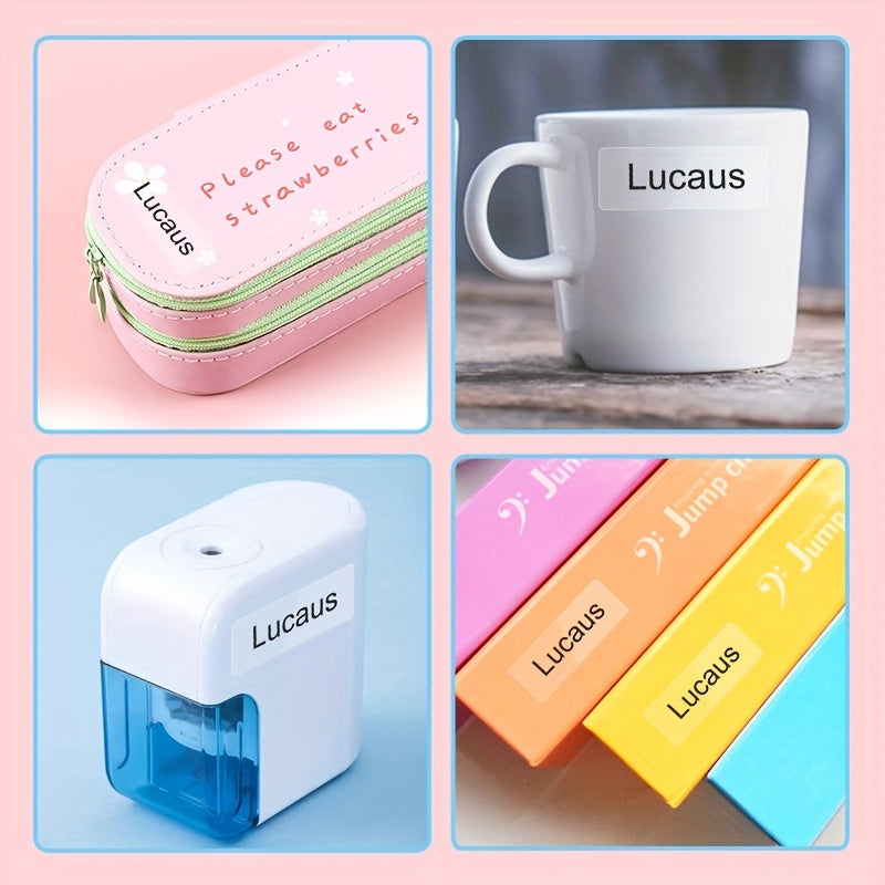240pcs Custom Transparent Name Sticker 3x1 Waterproof Labels Kids