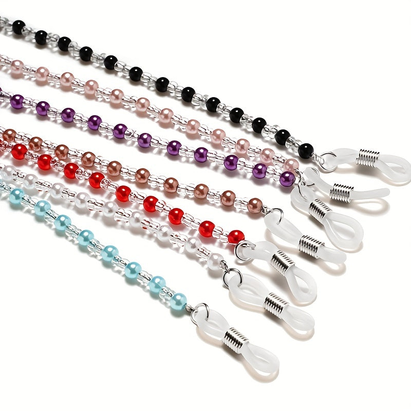 Beaded Glasses Chain Anti Slip Acrylic Eyeglasses Lanyard