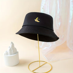 Banana Print Cotton Bucket Hat Sun Cap Fisherman Hat