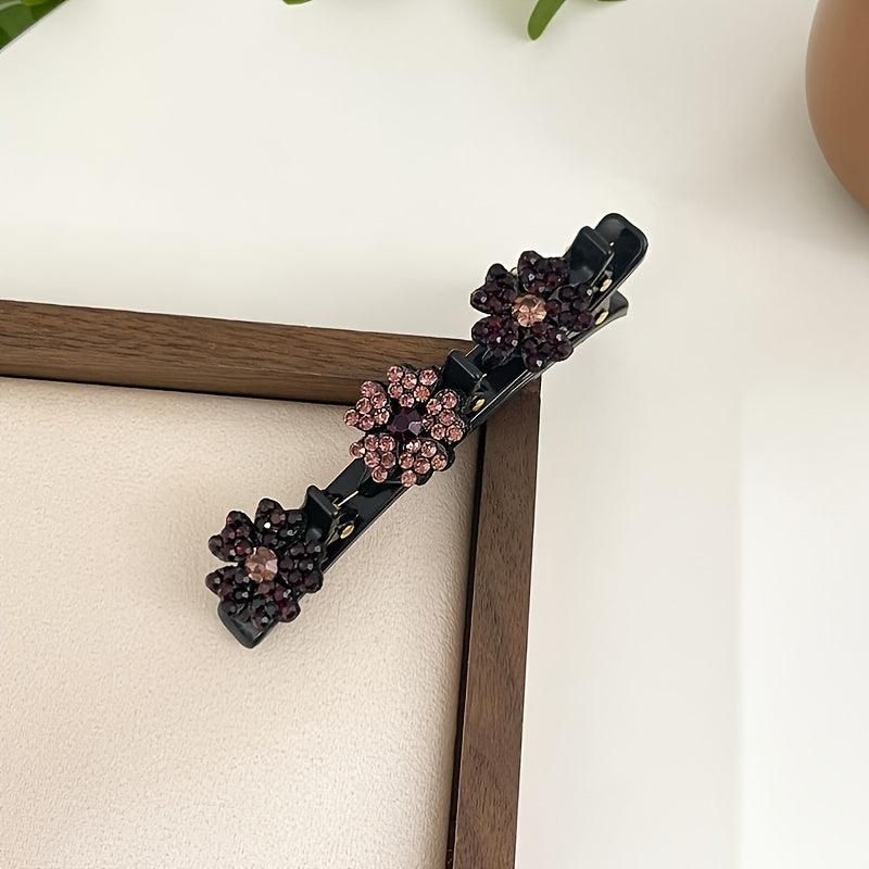 4pcs Girls Five petal Flower Hair Clips