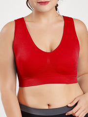 5 Pack Plus Size Bra Set Women's Plus Solid Ruched Breathable Bra 5pcs Set