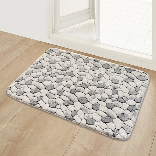 Flower Printed Non Slip Bathroom Rug Padded Bath Mat Shower Comfort Mat