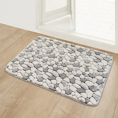 Flower Printed Non Slip Bathroom Rug Padded Bath Mat Shower Comfort Mat
