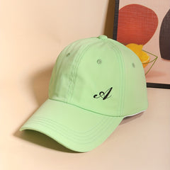 A Embroidery Baseball Cap Green Unisex Dad Hat Adjustable