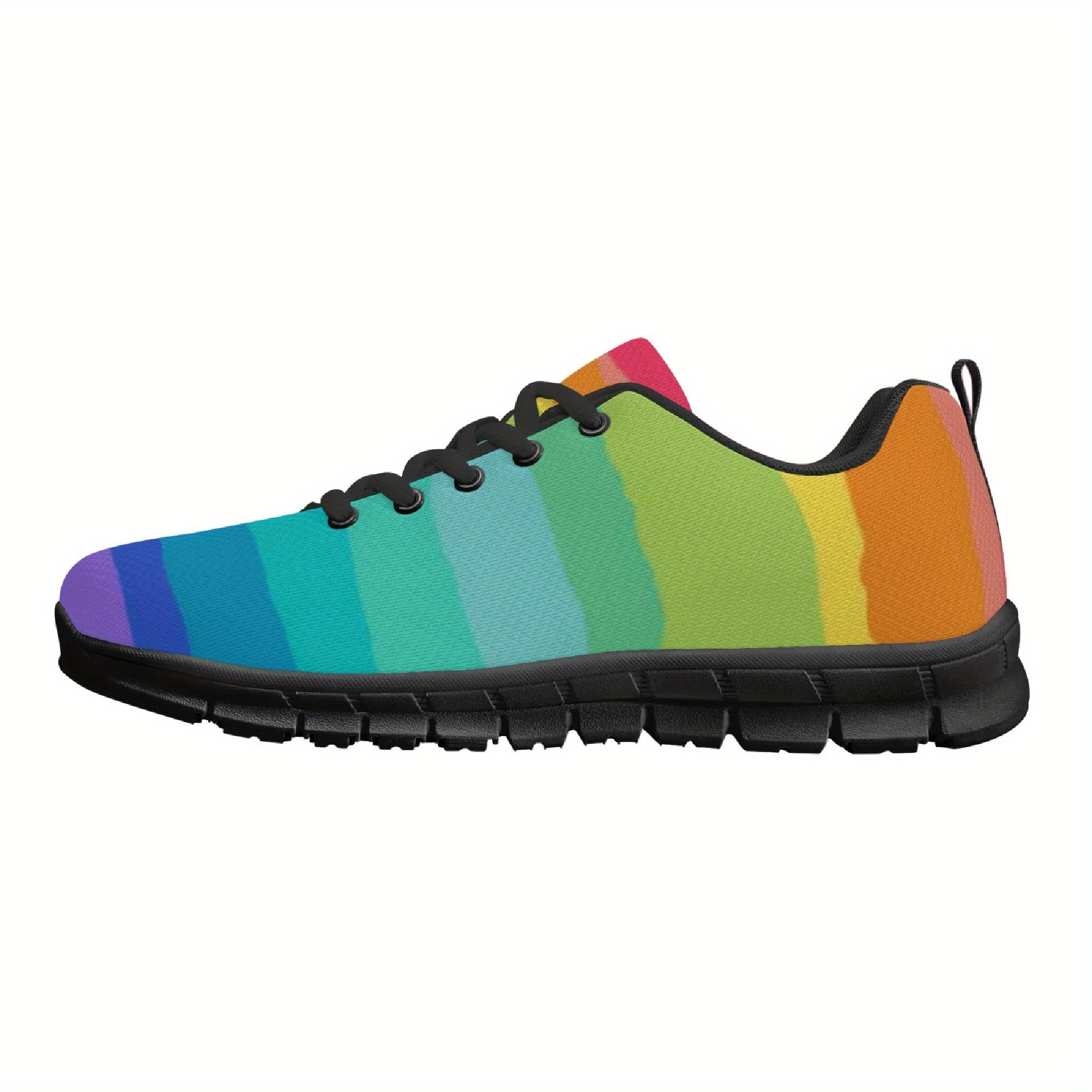 Women's Breathable Knit Sneakers Lace Up Outdoor Shoes