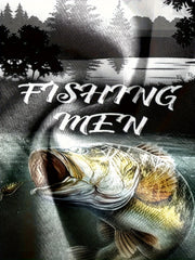 Fish Print Men's Short Sleeve T-shirt Graphic Tee Summer Clothes