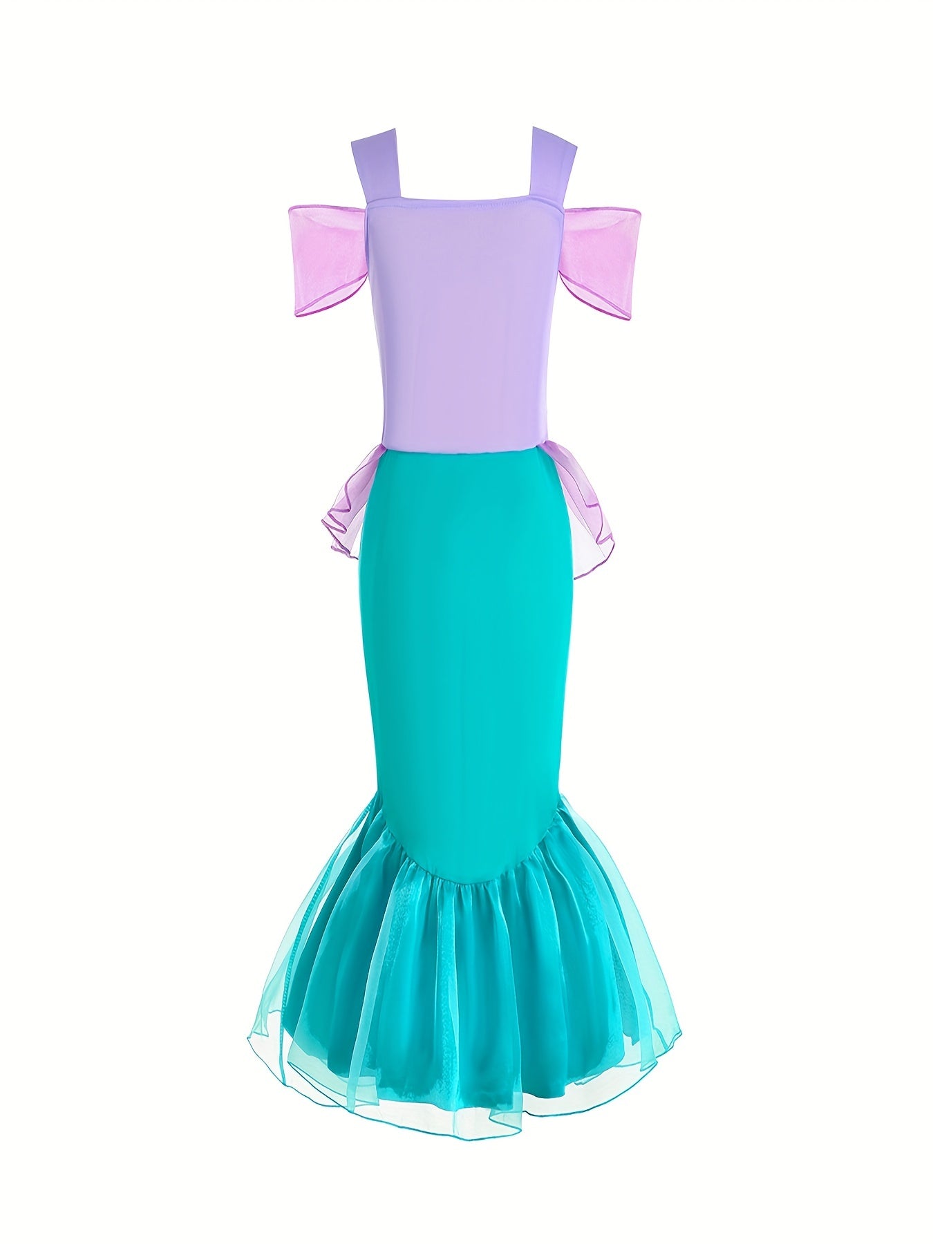 Girls Mermaid Princess Dress Costume Dress Up Party Outfit