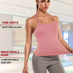 Summer Women's Seamless Cami Top Solid Round Neck Vest