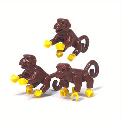 Monkey Mini Building Blocks Forest Scene Doll Toy Chirstmas Gift