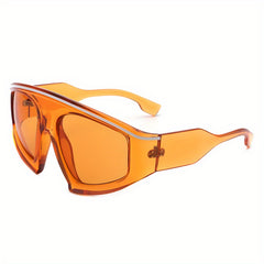 MegaRacer Retro Shield Oversized Sunglasses