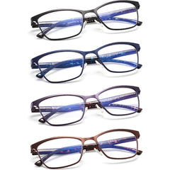 Metal Frame Anti Light Reading Glasses