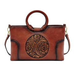 Vintage Flower Tote Bag Crossbody Satchel Purse