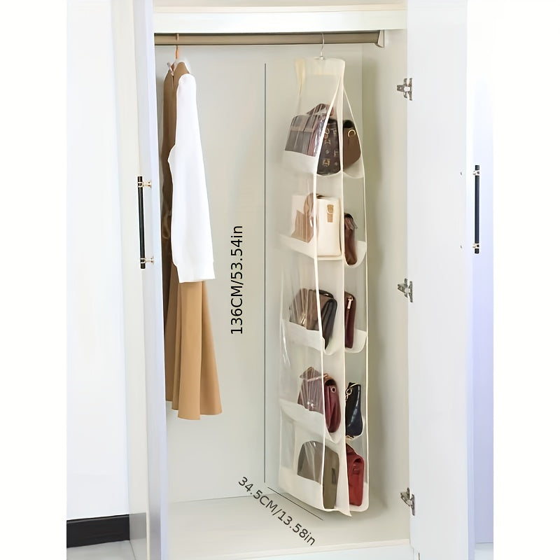 1pc Hanging Handbag Storage Bag Non-woven Dustproof Organizer