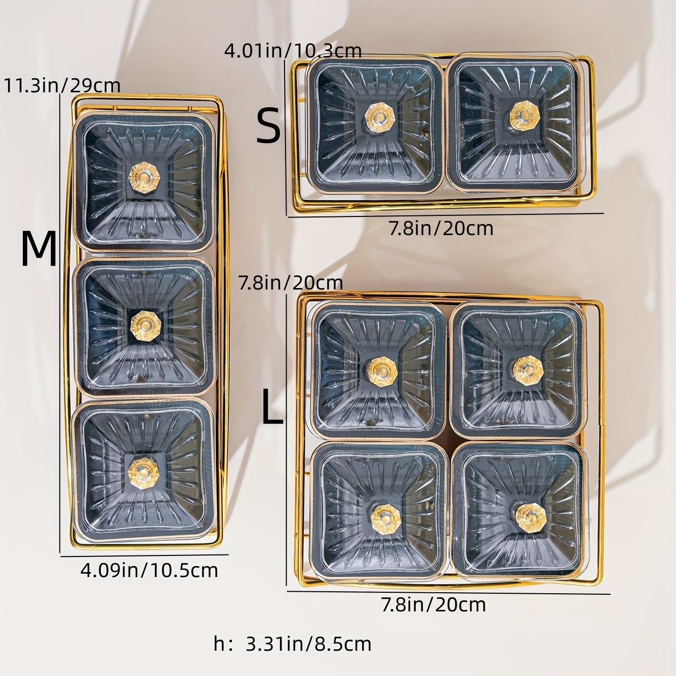 Golden Edge Bead Decor Snack Plate for Events