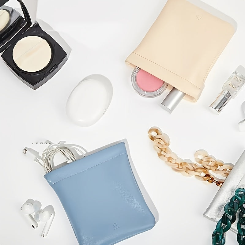 Portable Storage Bag Lightweight Multifunctional Pouch For Earphone & Lipstick